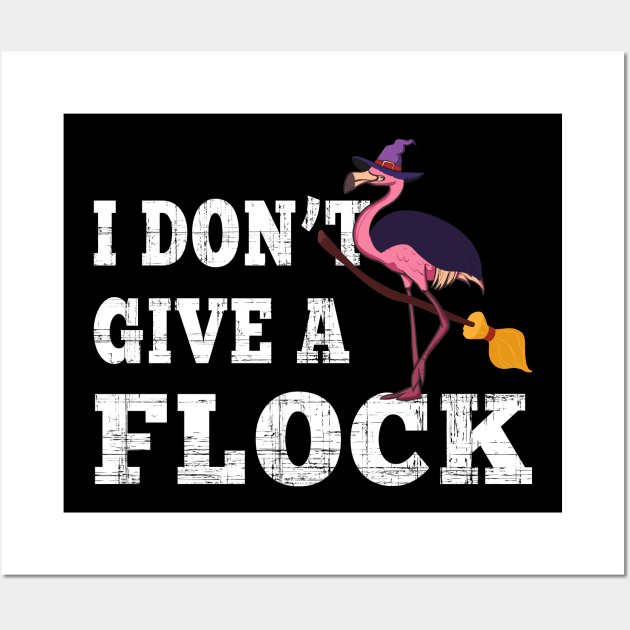 Halloween Flamingo Witch T shirt Funny Gift Flock Women Wall Art by foxmqpo